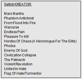 Setlist Kreator